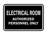 Signs ByLITA Classic Framed ELECTRICAL ROOM AUTHORIZED PERSONNEL ONLY Sign