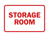 White / Red Signs ByLITA Classic Framed Storage Room Sign