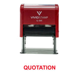Red Quotation Office Self Inking Rubber Stamp