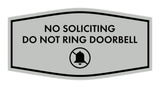 Fancy No Soliciting Do Not Ring Doorbell Wall or Door Sign