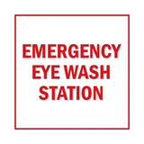 Square Emergency Eye Wash Station Sign with Adhesive Tape, Mounts On Any Surface, Weather Resistant