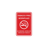 ByLITA Tobacco Free Workplace No Smoking, Vaping Or Smokeless Tobacco Sign