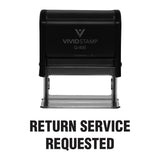 Black Return Service Requested Self Inking Rubber Stamp