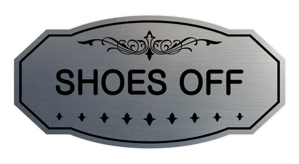 Victorian Shoes Off Sign