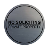 Signs ByLITA Circle No Soliciting Private Property Sign