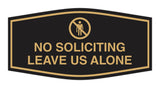 Fancy No Soliciting Leave Us Alone Wall or Door Sign