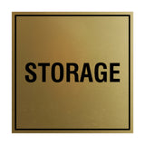 Brushed Gold Signs ByLITA Square Storage Sign
