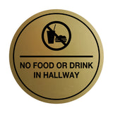 Signs ByLITA Circle No Food or Drink In Hallway Sign