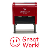 GREAT WORK Teacher Self Inking Rubber Stamp