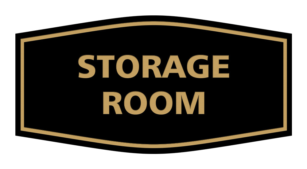 Black / Gold Signs ByLITA Fancy Storage Room Sign