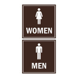 Square men women sign set with Adhesive Tape, Mounts On Any Surface, Weather Resistant