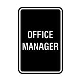 Portrait Round Office Manager Sign