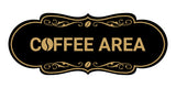 Designer Coffee Area Wall or Door Sign