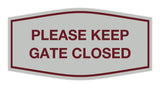 Signs ByLITA Fancy Please Keep Gate Closed Sign