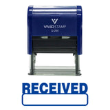 Blue Received Self-Inking Office Rubber Stamp
