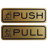 Fun Horizontal Push Pull Door Sign