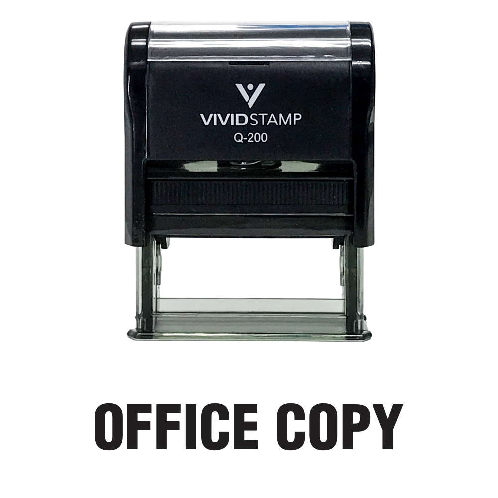 Black Office Copy Self Inking Rubber Stamp