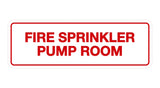 Signs ByLITA Standard Fire Sprinkler Pump Room Sign