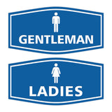 Signs ByLITA Fancy Ladies and Gentlemen Sign Set, 2-Pack
