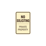 Portrait Round No Soliciting Private Property Sign