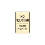 Portrait Round No Soliciting Private Property Sign