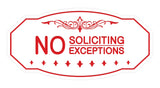 Victorian No Soliciting No Exceptions Sign