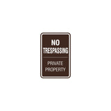 Signs ByLITA Portrait Round no trespassing private property Sign