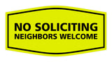 Signs ByLITA Fancy No Soliciting Neighbors Welcome Sign