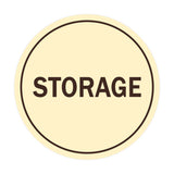 Ivory / Dark Brown Signs ByLITA Circle Storage Sign