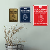 Portrait Round No Soliciting If You Do Not Have An Appointment Do Not Disturb Us Wall or Door Sign