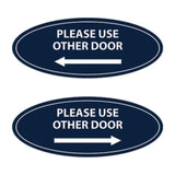 Oval Please Use Other Door Sign Set