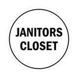 Signs ByLITA Circle Janitors Closet Sign
