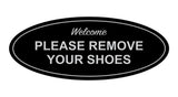 Signs ByLITA Oval Please Remove Your Shoes Sign