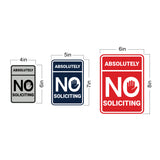 Portrait Round Absolutely No Soliciting Wall or Door Sign