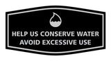 Signs ByLITA Fancy Help Us Conserve Water Avoid Excessive Use Sign