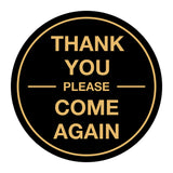 Signs ByLITA Circle thank you please come again with bar Sign