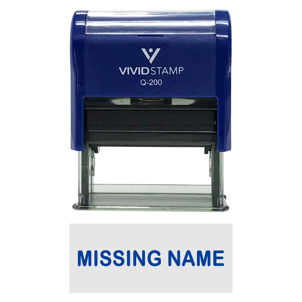 Missing Name Teacher Self-Inking Office Rubber Stamp