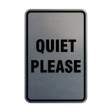 Portrait Round Quiet Please Sign