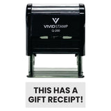 Black THIS HAS A GIFT RECEIPT! Self-Inking Office Rubber Stamp