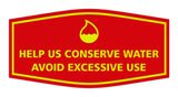 Signs ByLITA Fancy Help Us Conserve Water Avoid Excessive Use Sign
