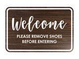 Signs ByLITA Classic Framed Welcome please remove shoes before entering