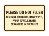 Signs ByLITA Classic Framed Please Do Not Flush Etiquette