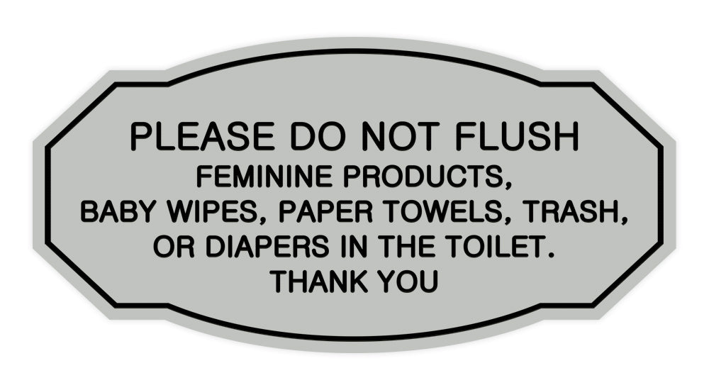 Victorian Please Do Not Flush Etiquette Sign