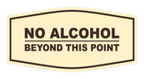 Signs ByLITA Fancy No Alcohol Beyond this Point Sign