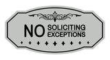 Victorian No Soliciting No Exceptions Sign