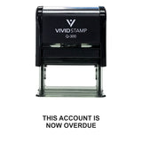 Black THIS ACCOUNT IS NOW OVERDUE Self Inking Rubber Stamp