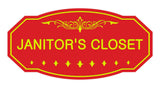 Victorian Janitor'S Closet Sign