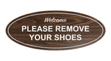 Signs ByLITA Oval Please Remove Your Shoes Sign