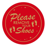 PLEASE REMOVE SHOES Circle Wall Door Sign