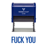 Blue Fuck You Novelty Self-Inking Office Rubber Stamp